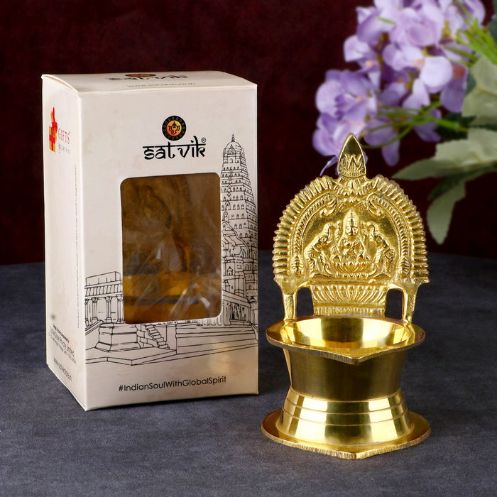 Brass Kamakshi Amman Diya (Small)