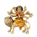4.5 Inch Eye Catching Maa Durga Brass Idol