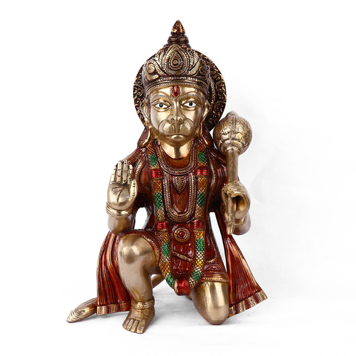 Hanuman statue idol is symbol of Good Marital Life, Happiness and peace in relationship which made from Virgin Quality Brass for long lasting use. Handmade product from the Artisanship of India's Craftsman with Using Modern Style. 