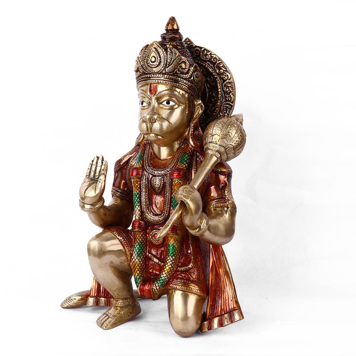Hanuman statue idol is symbol of Good Marital Life, Happiness and peace in relationship which made from Virgin Quality Brass for long lasting use. Handmade product from the Artisanship of India's Craftsman with Using Modern Style. 