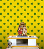 Premium yellow printed backdrop cloth | India’s Largest Pooja Accessories Brand – www.satvikstore.in