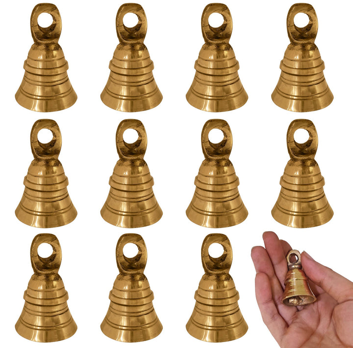 Brass Bell for Pooja Decoration (12 Pcs.) Puja Store Online Pooja Items Online Puja Samagri Pooja Store near me www.satvikstore.in