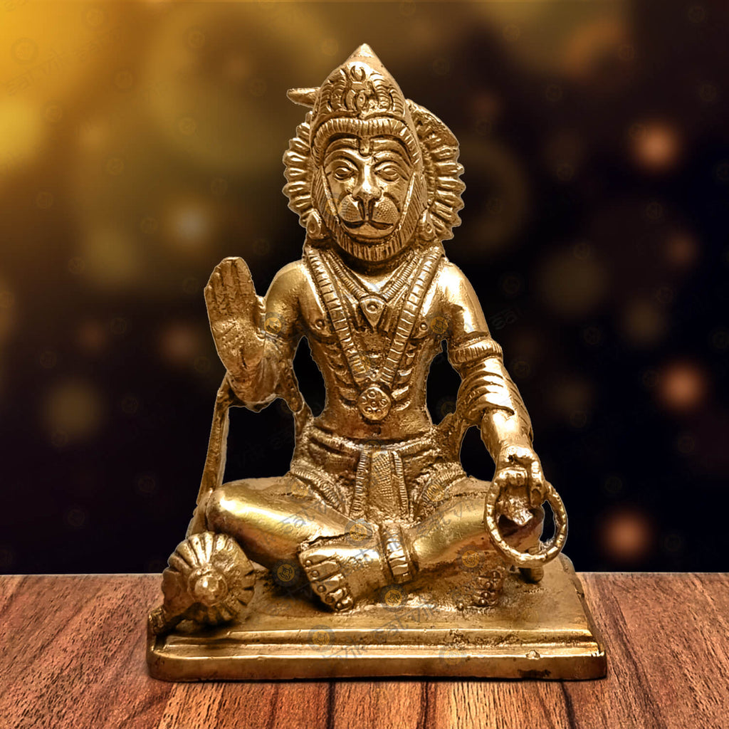 Brass Hanuman Idol Puja Store Online Pooja Items Online Puja Samagri Pooja Store near me www.satvikstore.in
