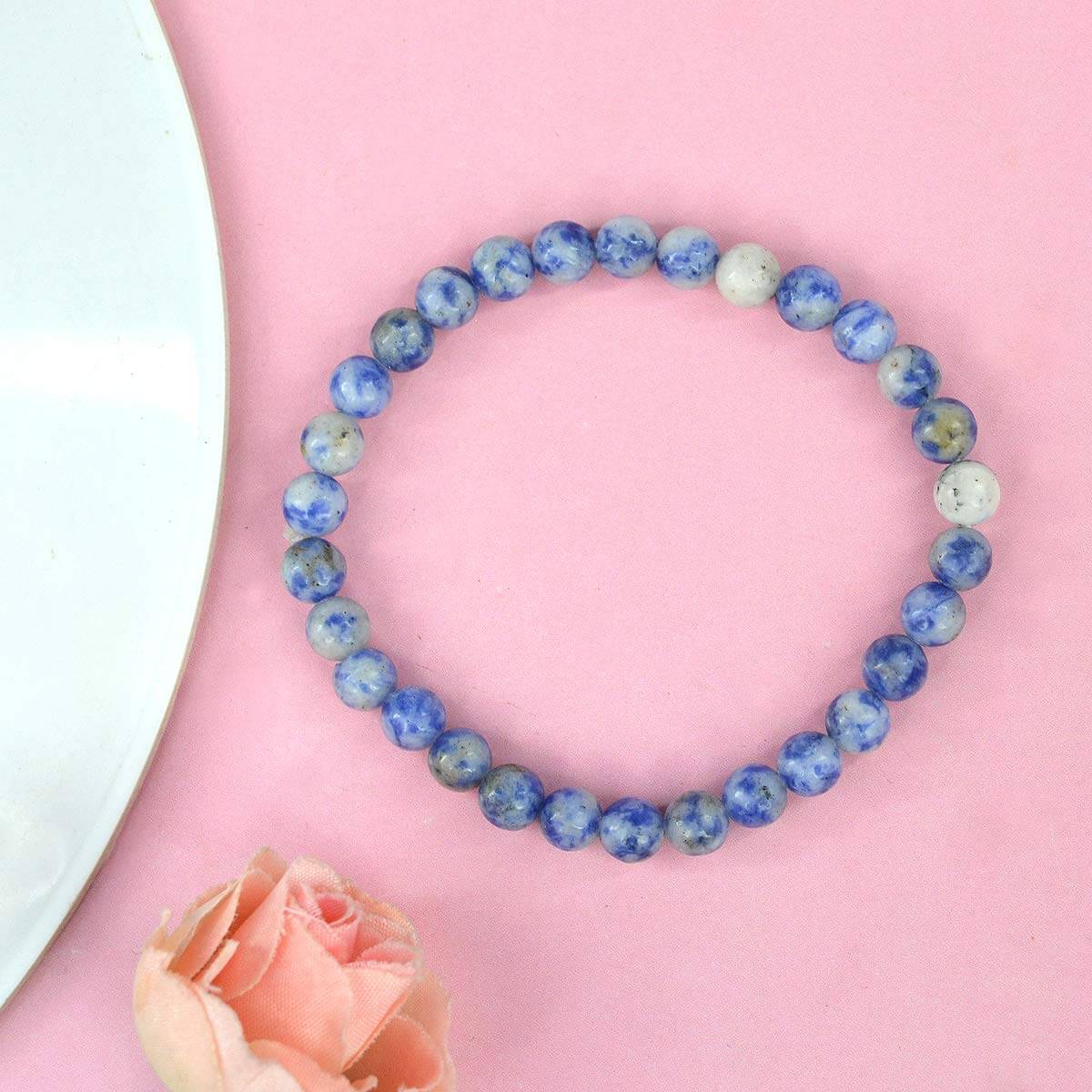 1 Pc Fengbaowu Natural Blue Sodalite Bracelet Round Beads Crystal Healing  Stone Fashion Jewelry Gift For Women And Men - Bracelets - AliExpress
