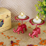 Metal Elephant with Diya  India’s Largest Pooja Accessories Brand – www.satvikstore.in