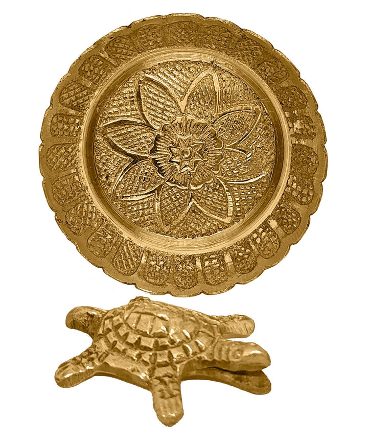 Feng Shui Turtle with Water Plate/Tray (Lucky Charm) Puja Store Online Pooja Items Online Puja Samagri Pooja Store near me www.satvikstore.in