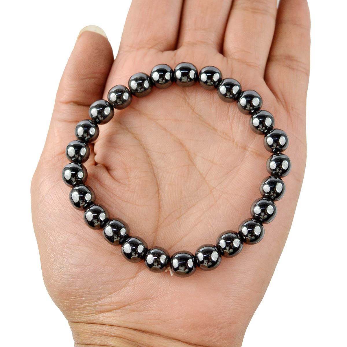 Hematite Bracelet for Grounding & Protection - 8mm Beads