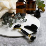Hematite Face Roller with Gua Sha – Detox & Grounding Therapy